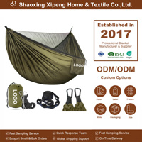 Hamac de camping portable personnalisé anti-moustiques en nylon pour équipement de camping en plein air, randonnée, trekking, voyage ou jardin