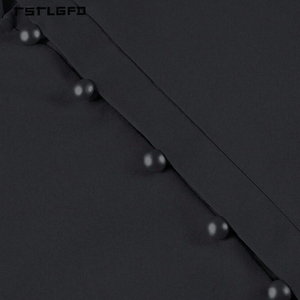 <b>Men</b> Black <b>Thobe</b> Stand Collar Button Placket Long Sleeve Full-Length Minimalist Islamic Jubba Saudi Modest Formal Daily Robe - Product Image 3