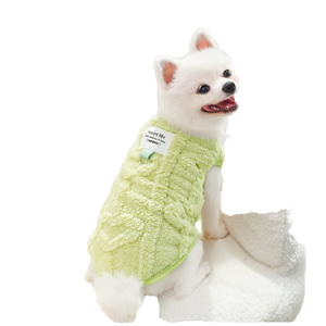 เสื้อสเวตเตอร์ผ้าขนแกะสีทึบเรียบง่ายสำหรับสุนัขเสื้อสเวตเตอร์สำหรับสัตว์เลี้ยงสำหรับฤดูใบไม้ผลิฤดูหนาว - Product Image 2