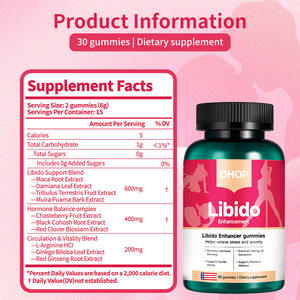 DHOP Kadın Libidosu ve Stres Giderici Jelibonlar, Gelişmiş Yakınlık ve Rahatlama için Bitkisel Karışım - Product Image 6