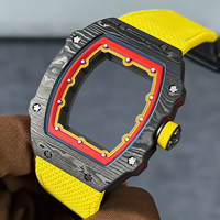 Jam Tangan Mekanik Otomatis Terbaru 6702 dengan Desain Ultra-tipis 7.8mm Adalah Jam Tangan Pria Bergaya dari Serat Karbon.