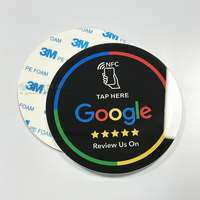 Plaques NFC en acrylique PVC époxy pour avis Google, carte de visite NFC pour mur en verre / vitrine / autocollant de table