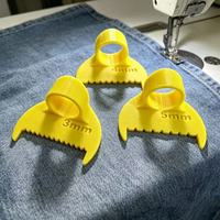 Kit de gabarits de couture D&D – Outil d'assistance pour surjet à la main, 3 tailles, accessoires de couture DIY pour points de bordure, en plastique portable jaune