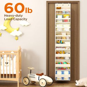 Over The Door Organizer 8 <b>Shelf</b> Hanging Storage With Large Pockets For Closet Bedroom Bathroom Organization - Product Image 5
