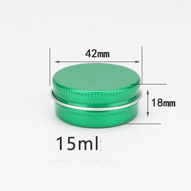 15g 15ml Green Round Small Aluminum Can Anti-Rust Sealed Metal Tin DIY Balm Capsule Medicine Subpack Storage Box