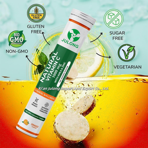 Julong OEM Vitamin C viên sủi bọt cam flavour 1000mg Amla chiết xuất + Zine hỗ trợ mụn trứng cá da miễn phí viên sủi bọt - Product Image 3