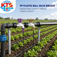 Válvula de Bola de PP de 1/2 y 3/4 Pulgadas DN15 DN20, Grifo de Plástico con Cartucho Cerámico, Conector de Manguera para Riego de Jardín y Granja