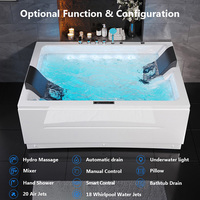 Baignoire d'angle pour 2 personnes, spa intérieur, prix bas, OEM, hydrothérapie, massage, baignoire d'angle, baignoires et spas