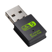 Adaptateur Wifi Portable Realtek 8821CU Chip Sans Fil 600Mbps Mini Dongle BT USB Pilote Gratuit Antenne Intégrée pour PC / Ordinateur Portable / Tablette