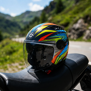 Casco de Motocicleta Tres Cuartos con Certificación DOT, Forro Interior de Rápida Extracción, Visera de Doble Lente, Buena Ventilación y Control del Calor - Product Image 3