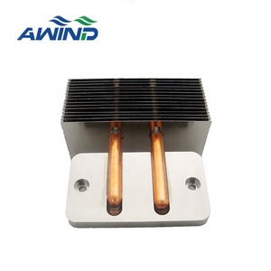 Dissipatore di calore su misura dell'aletta della fibbia della doppia torre della cpu del dissipatore di calore della macchina della cpu dell'aletta del perno della chiusura lampo di precisione con il tubo di calore - Product Image 3