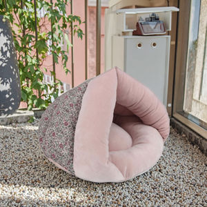 मेइवेपेट बड़े प्लश कुत्ते के बिस्तर लाल पुष्प प्रिंट विरोधी पर्ची बिल्ली सो रहा है और कुत्तों और बिल्लियों के लिए - Product Image 4