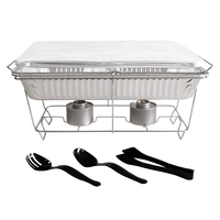 Vente flash : Plateau de présentation jetable, réchaud à buffet, chauffe-plats jetable, ensemble de réchauds à buffet taille standard, liquidation