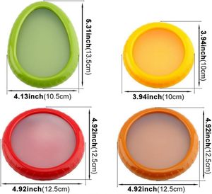 4packs Reusable PP Plastic Transparent BPA Free Eco-Friendly Durable <b>Large</b> Capacity American Style Fruit Vegetable Storage - Product Image 2