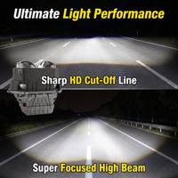 Proyector LED Láser Directo de 3 Pulgadas y 5 Lentes para Faros Delanteros, 118W, Luz Alta y Baja, Súper Brillante, Luces de Proyección Automotrices Bi-Lente para Reequipamiento
