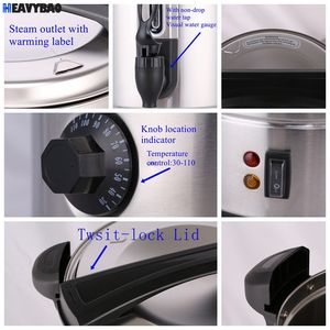 Heavybaoチャイニーズスタイルプラグステンレス鋼10L単層商用コーヒーティーケータリング飲用ボイラーコーヒー壷水壷 - Product Image 2