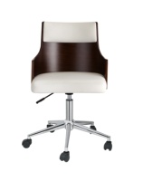 Chaise de bureau exécutive moderne et confortable pour la maison, avec hauteur réglable, pivotante en acier inoxydable, en cuir PU, pour les gestionnaires