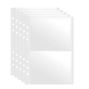 Trong suốt PVC thẻ nhựa Chất kết dính với 1 2 4 túi dây kéo biểu tượng tùy chỉnh A5 A6 Kích cỡ rõ ràng tiền mặt Pouch tập tay áo - Product Image 1