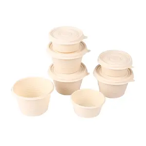 Cheap Price 1.5 Oz 2 Oz Corn Starch Disposable Plastic Mini Sauce Cup With Lid