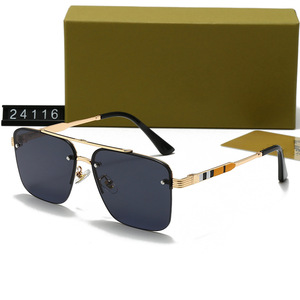 Gafas de Sol Unisex Nuevas 2026, Moda Clásica, Estilo <span class=keywords><strong>Caballero</strong></span>, Metal, Tendencia, Gafas <span class=keywords><strong>para</strong></span> Conducir, Viajar, Casuales, 24116 - Product Image 2