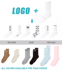 Calcetines Personalizados con Diseño de Logotipo Propio, Sin Pedido Mínimo, Etiqueta Privada, Calcetines Deportivos Negros de Algodón para Hombre - Product Image 3