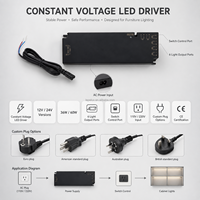 Driver LED AC-DC 110V à intensité variable par Triac, 6 ports de sortie pour éclairage d'armoires, de placards et d'écrans LC128-36-23