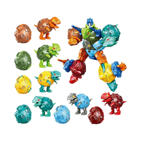 6 1 STEM Dinosaur Robots Juego de juguetes transformados Juguetes de plástico para niños pequeños para niños de 6 7 8 9 10 + para regalos de cumpleaños de Navidad