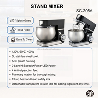 Mélangeur à œufs et gâteaux électrique mini 5L 1000 Watts avec boîtier en plastique rose, batteur sur socle automatique pour boulangerie