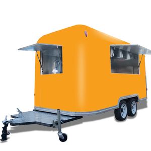 Nouveau Design Coloré Crêpe Pas Cher Café Snack Pizza Remorque Mobile Foodtruck - Product Image 3