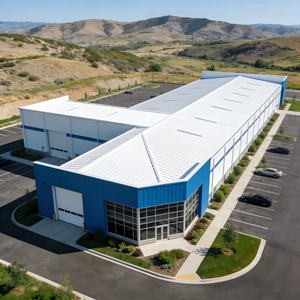 Atelier <span class=keywords><strong>de</strong></span> réparation automobile en structure métallique |   Acier galvanisé à chaud haute résistance |   Positions <span class=keywords><strong>de</strong></span> levage |   Ventilation d'évacuation des gaz |   ISO - Product Image 4