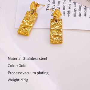 Pendientes de Moda 2025, Pendientes de Acero Inoxidable Antideslustre con Diseño de Pepita, Joyería Coreana para Mujer - Product Image 4