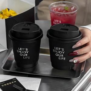 Vasos de Papel Desechables <span class=keywords><strong>para</strong></span> Café con Logotipo Personalizado de Xiamen, de 4oz a 24oz, Doble Pared con Tapa <span class=keywords><strong>para</strong></span> Cafetería, Restaurante, Bebidas <span class=keywords><strong>para</strong></span> Llevar - Product Image 3