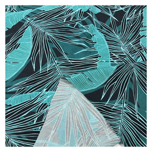 Tissu en Viscose Rayonne en Gros à Prix Abordable pour Vêtements, Motif Tropical Feuille de Bananier, Impression Numérique, Vente Chaude, Vert Uni Tissé GB - Product Image 4