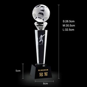 Trophées en cristal K9 vierges en gros, gravure laser 3D personnalisée, pour clubs de football et de golf - Product Image 5