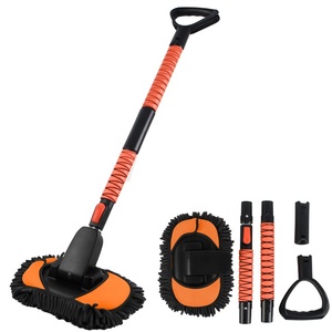 Spazzola per autolavaggio in microfibra Kit per mocio spugna per guanti con manico lungo Kit di forniture per la pulizia dell'auto spolverino per il lavaggio degli attrezzi per auto <span class=keywords><strong>accessori</strong></span> - Product Image 1