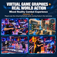 Arena Permainan Tembak-Menembak Multiplayer Realitas Campuran MR CS dengan Headset VR, Lokomosi Fisik, Mode Kooperatif dan Kompetitif