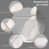Tests de grossesse d'ovulation pour femmes tasse de collecte d'urine pliable réutilisable avec poignée antidérapante tasse de pipi portable avec repos de test