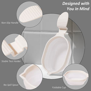 Tests de grossesse d'ovulation pour femmes tasse de collecte d'urine pliable réutilisable avec poignée antidérapante tasse de pipi portable avec repos de <span class=keywords><strong>test</strong></span> - Product Image 5