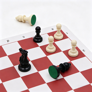 Set di <span class=keywords><strong>Scacchi</strong></span> in Pelle 51*51cm, Scacchiera Pieghevole Portatile, Accessori per Gioco da Tavolo per <span class=keywords><strong>Principianti</strong></span>, Vendita all'Ingrosso - Product Image 2