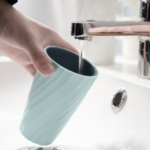Simple Creative Round Mouthwash Cup Solid Color Thickened Plastic Toothbrush Cup For Household Use - Product Image 2