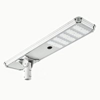 Lampadaire solaire LED intégré personnalisable 50W, étanche IP65, certifié RoHS, avec contrôle de la lumière + radar + contrôle du temps (en option)