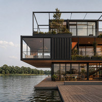 Maison mobile en structure acier sur mesure, villa de vacances en bord de mer, hôtel pod, directement de l'usine