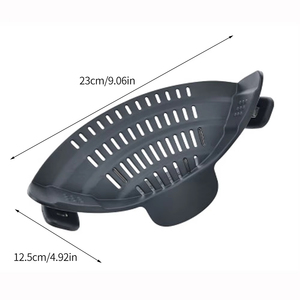 Universal Silicone Clip on Pan Pot <b>Strainer</b> Anti Spill Pasta Pot <b>Strainer</b> Food Grade Fruit <b>Colander</b> for Pasta Fruit Vegetable - Product Image 4