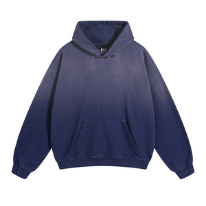 Sweat-shirts à capuche pour hommes et garçons, en gros, unis, personnalisables, vintage, effet vieilli, délavés à l'acide, coupe oversize, streetwear, grammage lourd - Product Image 3