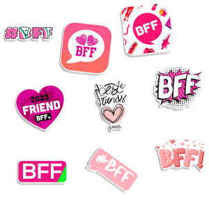 Amistad BFF Mejor amigo para <span class=keywords><strong>siempre</strong></span> Cabujones planos de resina con espalda plana Adornos para dijes Cabochon Hair Bow - Product Image 2