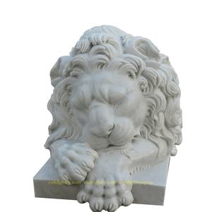 Mármol <span class=keywords><strong>blanco</strong></span> sueño León estatua jardín Animal calle paisaje decoración diseño elegante piedra arte escultura - Product Image 2