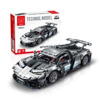 XMORK 023029-2 1:14 Silver Demon Hypercar, Bloques de Construcción, 1391 Piezas, Modelo de Auto Deportivo, Ladrillos de Juguete para Adultos, Regalo