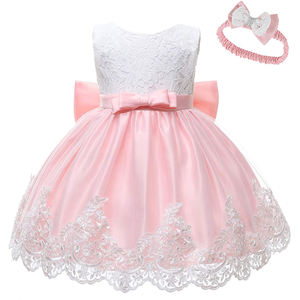 Robe de princesse d'été pour bébé fille, respirante, en dentelle, multi-couches, tutu, avec nœud au dos, pour le premier anniversaire - Product Image 2