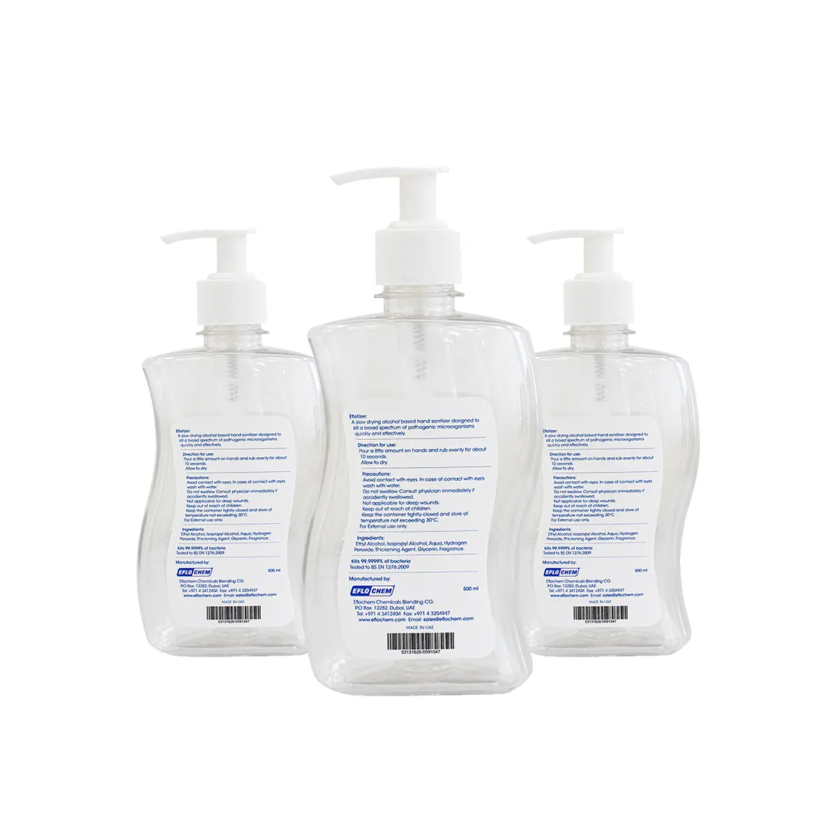 Gel désinfectant pour les mains Eflotizer 500ml désinfection puissante pour une hygiène optimale des mains offre en gros