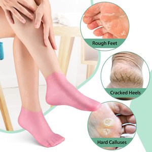Masque hydratant pour les pieds, <span class=keywords><strong>chaussettes</strong></span> <span class=keywords><strong>exfoliantes</strong></span> en silicone, <span class=keywords><strong>chaussettes</strong></span> de protection pour la plage, <span class=keywords><strong>chaussettes</strong></span> <span class=keywords><strong>exfoliantes</strong></span> en silicone pour réparer les pieds secs - Product Image 4